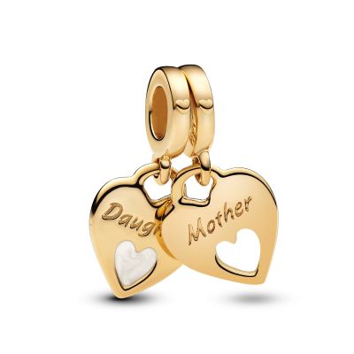 Pandora Charm-Anhänger Damen Doppeltes Herz Vergoldet 769187C01