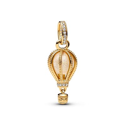 Pandora Charm-Anhänger Heißluftballon Murano-Glas Vergoldet 769434C01