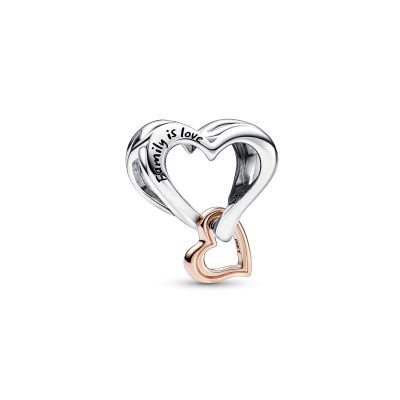 Pandora 782642C00 Charm Damen Unendlichkeits-Herz Offen Silber 14k Rosévergoldet