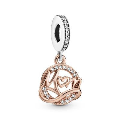 Pandora Rose 789374C01 Charm-Anhänger Mum Zweifarbig Sterling-Silber