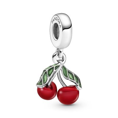 Pandora 791583C01 Charm-Anhänger Damen Asymmetrische Kirsche Sterling-Silber