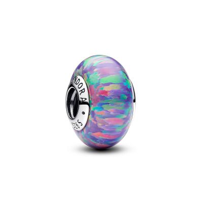 Pandora Charm Damen Leuchtendes Violett Opal Silber 791691C05