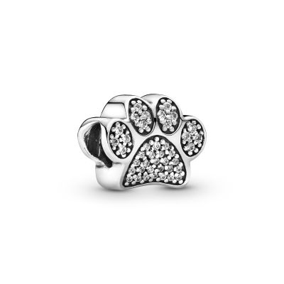 Pandora Charm Funkelnder Pfotenabdruck Zirkonia Sterling-Silber 791714CZ 