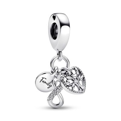 Pandora 792201C01 Charm-Anhänger Damen Family Infinity Triple Sterling-Silber