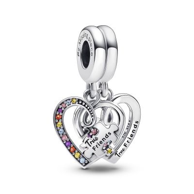 Pandora 792239C01 Charm-Anhänger Puzzle Herzen Freundschaft Sterling-Silber