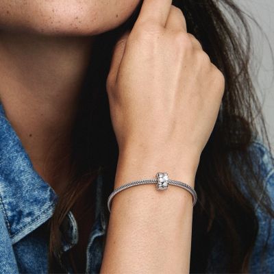 Pandora 792828C00 Clip Charm Damen Herzmuster Sterling-Silber