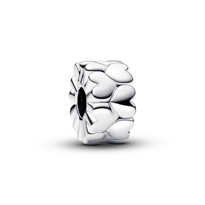Pandora 792828C00 Clip Charm Damen Herzmuster Sterling-Silber