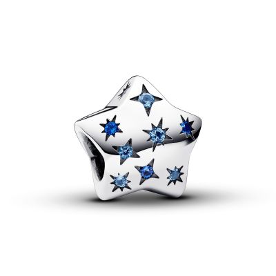 Pandora 792974C01 Charm Damen Auffälliges Funkelndes Stern Blau Silber