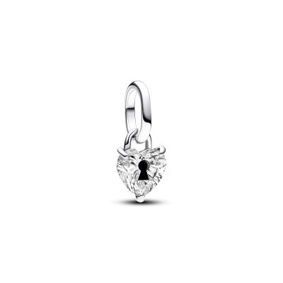 Pandora Me 793086C01 Mini-Charm-Anhänger Schlüsselloch Herz Zirkonia Silber