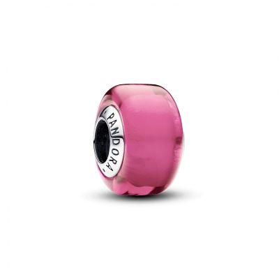 Pandora 793107C00 Mini-Charm Damen Rosafarbenes Murano-Glas Sterling-Silber