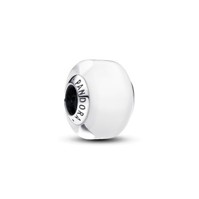 Pandora 793118C00 Mini-Charm Damen Weißes Murano-Glas Sterling-Silber