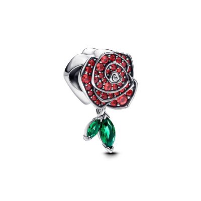 Pandora Charm Damen Funkelnde Blühende Rose Silber 793201C02