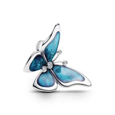 Pandora Charm Großes Schmetterling Blau Zirkonia Silber 793747C01