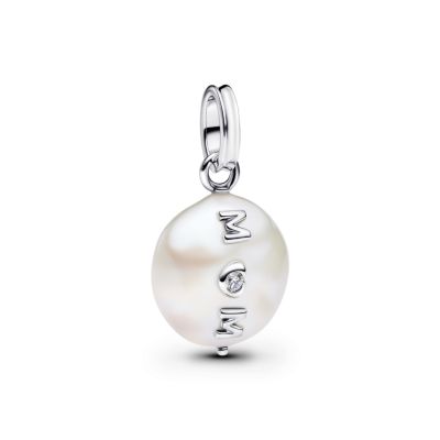 Pandora Charm-Anhänger Süßwasserzuchtperle Barock Mum Silber 793783C01