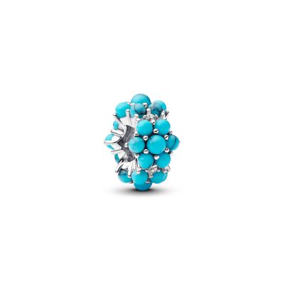 Pandora Charm Damen Türkisfarbener Ozean Sterling-Silber 793897C02