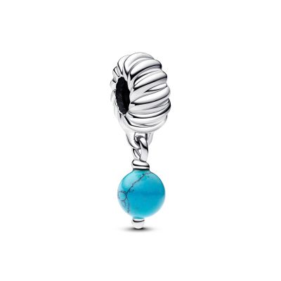 Pandora Charm-Anhänger Damen Türkisfarbener Stein Silber 793901C01