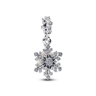 Pandora Charm-Anhänger Glitzer Schneeflocke Sterling-Silber 794142C01