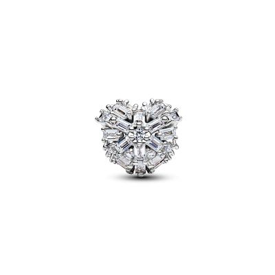 Pandora Charm Damen Funkelndes Herz Zirkonia Sterling-Silber 794240C01