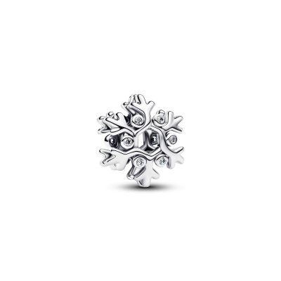 Pandora Charm Schneeflocke Zirkonia Weiss Sterling-Silber 794249C01