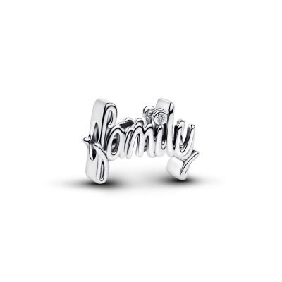 Pandora Charm Family Handschrift Zirkonia Sterling-Silber 794250C01