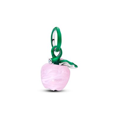 Pandora Charm-Anhänger Damen Rosa Murano-Glas Apfel Silber 794485C01