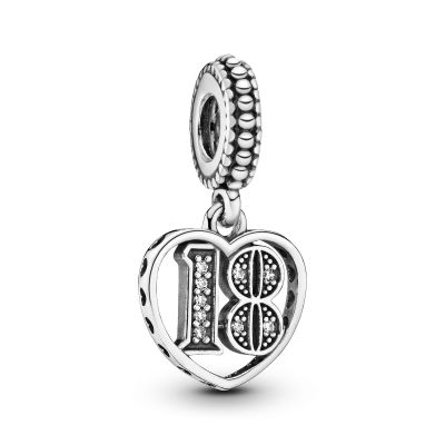 Pandora 797262CZ Charm-Anhänger Damen 18. Geburtstag Zirkonia Silber