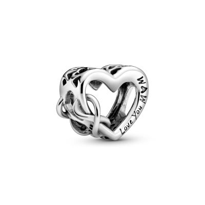 Pandora 798825C00 Charm Unendlichkeits-Herz Love You Mum Silber
