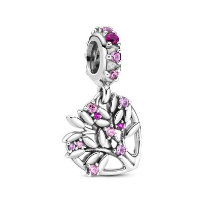 Pandora 799153C01 Charm-Anhänger Rosafarbener Familienstammbaum