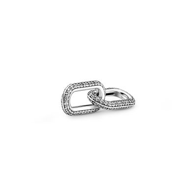 Pandora Me 799660C02 Doppel-Link Charm Styling Pavé Sterling-Silber
