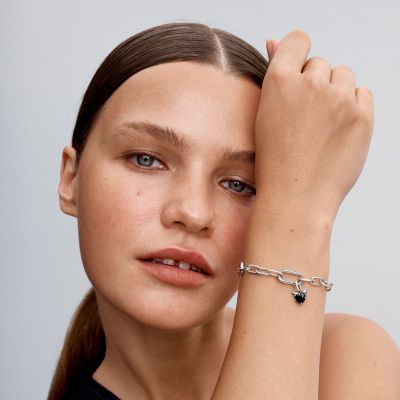 Pandora Me Mini-Charm-Anhänger Damen Geflügeltes Herz Silber 793626C01