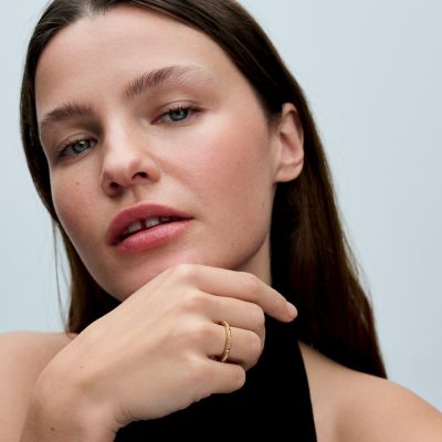 Pandora Me Ring Damen Struktur und Steine Vergoldet 163322C01