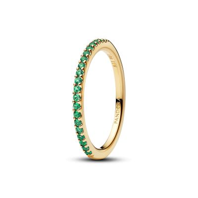 Pandora Ring Halb-Ewigkeits-Band Grün 14K Vergoldet 162999C03