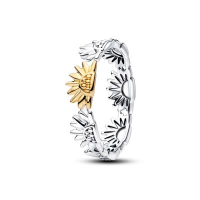 Pandora Bandring Sonnenblume Silber 14K Vergoldung 164702C00