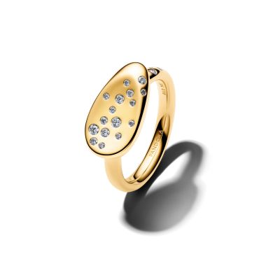 Pandora Essence Ring Oval Steinbesetzt 14K Vergoldet 164707C01