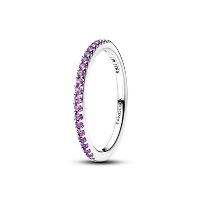 Pandora Ring Damen Violett Halb-Ewigkeits-Band Silber 192999C04