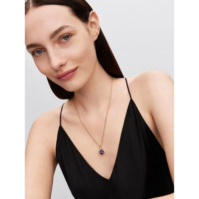 Pandora Charm-Anhänger Drehender Planet Blau 14K Vergoldet 765032C01
