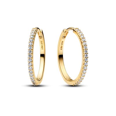 Pandora Ohrringe Creolen Funkelnde Zirkonia 14K Vergoldet 264652C01
