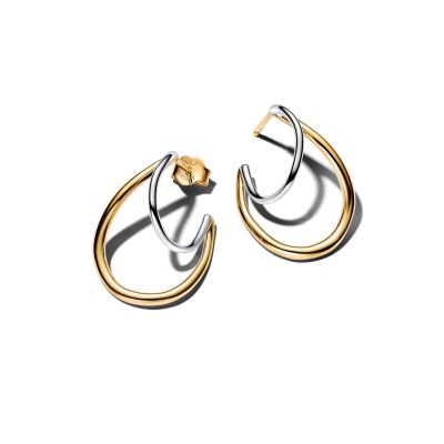 Pandora Essence Creolen Organisch Geformt Silber Vergoldet 264657C00