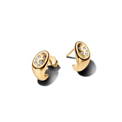 Pandora Essence Ohrstecker Organische Form 14K Vergoldet 264661C01