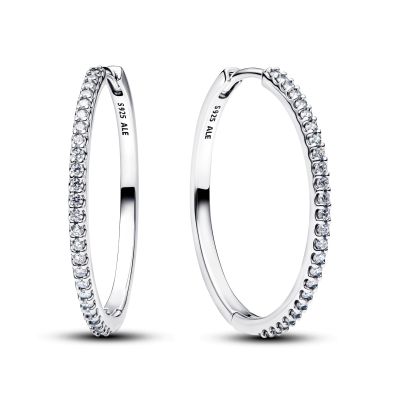 Pandora Ohrringe Creolen Funkelnde Zirkonia Sterling-Silber 294650C01