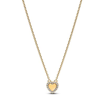 Pandora Halskette Herz Strahlenkranz 14K Vergoldet 364364C01-45 cm