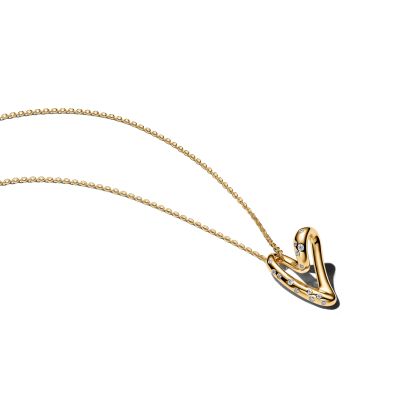 Pandora Essence Halskette-Anhänger Herz 14K Vergoldet 60 cm 364669C01