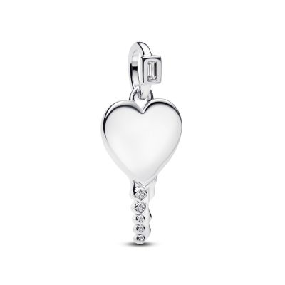 Pandora Anhänger Gravierbarer Herz Schlüssel Sterling-Silber 394353C01