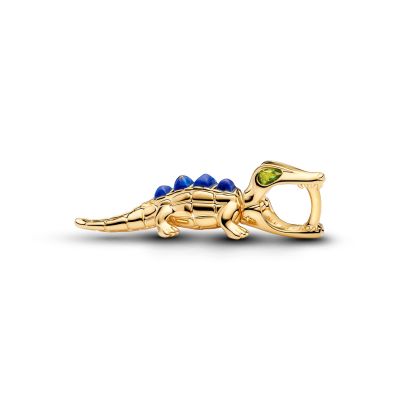 Pandora Charm Damen Aligator Blau 14 Karat Vergoldet 764624C01