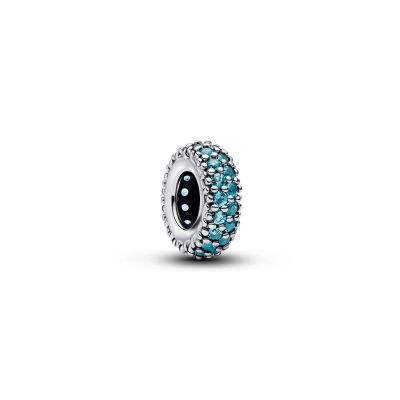 Pandora Charm Zwischenelement Steine Eisblau Sterling-Silber 791359C01