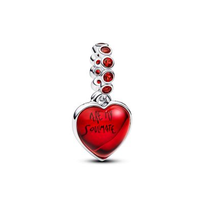 Pandora Charm-Anhänger Rotes Murano-Glas Herz Sterlingsilber 794429C01
