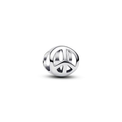 Pandora Mini-Charm Damen Friedens-Symbol Sterling-Silber 794512C00