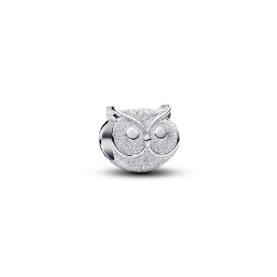 Pandora Mini-Charm Eule Strukturiert Sterling-Silber 794525C00