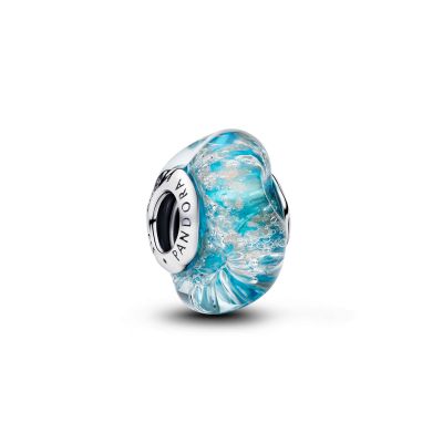 Pandora Charm Glitzer Murano-Glas Türkis Sterling-Silber 794701C01