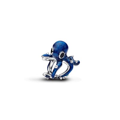 Pandora Charm Damen Blauer Oktopus Emaille Sterling-Silber 794706C01
